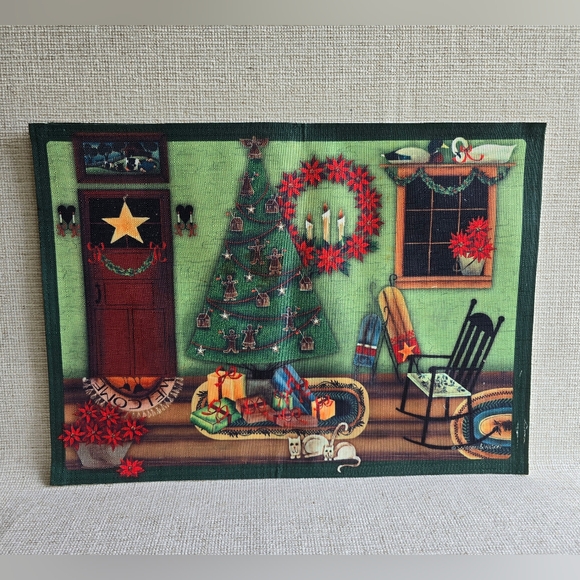 Holiday Placemats Homemade Vintage - Picture 1 of 10